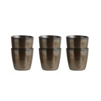 RAW - Single wall mug 30 cl - 6 pc - Metallic Brown (15552)