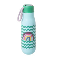 Rice - Stainless Steel Thermo Drinking Bottle 500 ml - Zig Zag and Rainbow Print