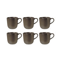 RAW - Coffee mug 20 cl - 6 pc - Metallic Brown
