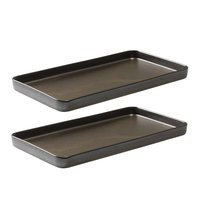 RAW - Rectangular dish set 34 x 18 cm - 2 pcs - Metallic Brown