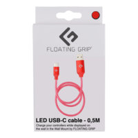 Floating Grip 0,5M LED USB-C Cable (Red)