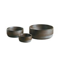 RAW - Bowl set - 3 pcs - Metallic Brown