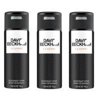 David Beckham - 3x Classic Deodorant Spray 150 ml