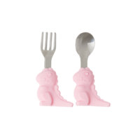 Rice - Stainless Steel Kids Cutlery Pink