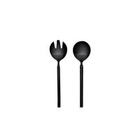 Broste Copenhagen - Salat serving set, 2 pc - Stainless Steel - Black