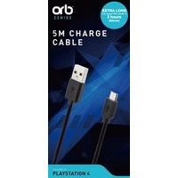 Playstation 4 Controller Charge Cable 5m (800mah), ORB