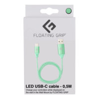 Floating Grip 0,5M LED USB-C Cable (Green)