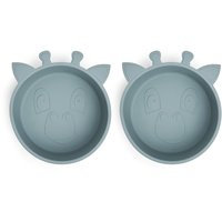 Nuuroo - Alex silicone deep plate 2-pack Giraf - Lead