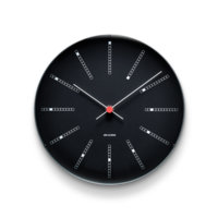 Arne Jacobsen - Bankers Wall Clock Ø 29 cm - Black (43646), Arne Jacobsen Clocks