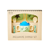 Rice - Melamine Baby Dinner Set Giftbox - Dino Print