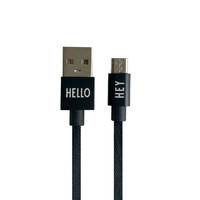 Design Letters - Micro USB cable 1m - Black (60201012BLACK)