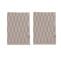 Mette Ditmer - Geo Guest Towel 2pack 35 x 55 cm - Sand