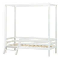 Hoppekids - ECO Dream Canopy Bed With Stairs 70x160 cm, White