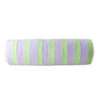 Rice - Velvet Bolster Pillow Large - Lavender and green