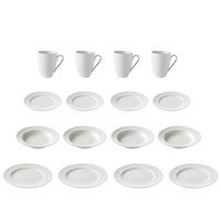 Aida - Groovy dinnerset 16 pcs - White (88329)