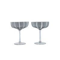 OYOY Living - Mizu Coupe Glass - Pack of 2 - Grey (L300549)