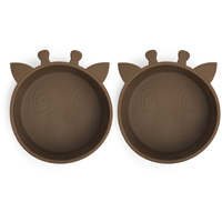 Nuuroo - Alex silicone deep plate 2-pack Giraf - Acorn