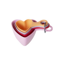 Rice - Melamine Measuring Cups in Heart Shape Set of 4