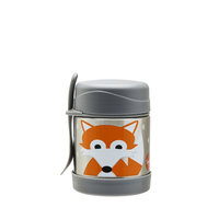 3 Sprouts - Stainless Steel Food Jar and Spork - Gray Fox