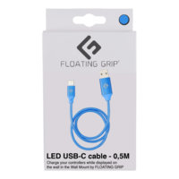Floating Grip 0,5M LED USB-C Cable (Blue)