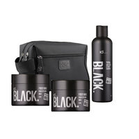 Vittorio - 2 Room Washbag - Men + IdHAIR - Black Shampoo Total 3 in 1 250 ml + 2x IdHAIR - Black Fiber Wax 100 ml, Id Hair