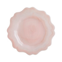 Rice - Alabaster Glass Side Plate in Soft Pink - Ø21 cm