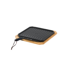 Cozze - Reversible Cast Iron Pan 330x330 mm ( Bamboo Tray Included )