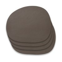 RAW - Buffalo placemat - Recycled leather - 4 pc - Clay (15665)