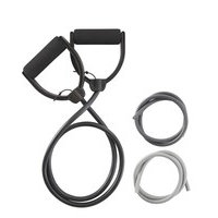 Inshape - Fitness Exercise Elastic With Regulatory Resistance 3 pcs - Black/Light Grey (17564)