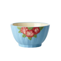 Rice - Ceramic Bowl with Embossed Flower Design Small - Mint