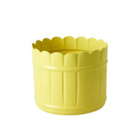 Rice - Metal Flower Pots - Medium Yellow