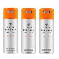 David Beckham - 3x Instinct Sport Deodorant Spray 150 ml