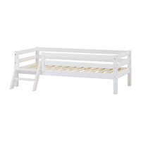 Hoppekids - Junior bed 70x160cm, ECO Dream With ladder and bed horse, White