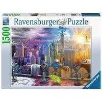 Ravensburger - Puzzle 1500 - Day & Night NYC Skyline (10216008)
