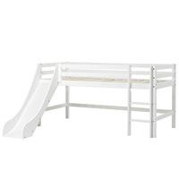 Hoppekids - ECO Dream Semi-high Bed 90x200cm with slide, White