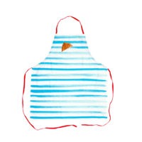 Rice - Cotton Apron - Blue w. Croissant