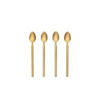 Broste Copenhagen - Tvis Long Spoon, 4 pc - Stainless Steel - Rose Gold