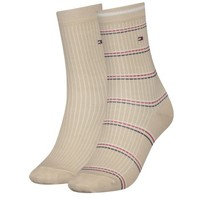 Tommy Hilfiger 2 pakkaus Coastal Stripe Tencel Socks, Tommy Hilfiger Legwear