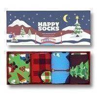 Happy Sock Santas Workshop Socks Gift Set 4 pakkaus, Happy socks