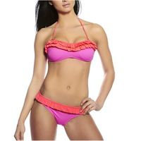 Tommy Hilfiger Ruffle Bandeau Flour Fuchsia