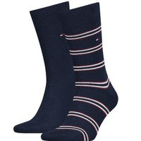 Tommy Hilfiger 2 pakkaus Men Tommy Stripe OC Sock, Tommy Hilfiger Legwear