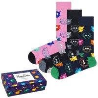 Happy socks 3 pakkaus Mixed Cat Socks Gift Box