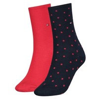 Tommy Hilfiger 2 pakkaus Women Dot Sock, Tommy Hilfiger Legwear