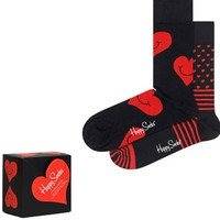Happy socks 2 pakkaus I Love You Hearts Gift Box