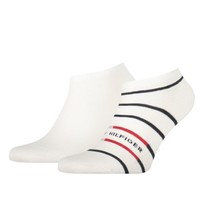 Tommy Hilfiger 2 pakkaus Men Breton Stripe Sneaker Socks, Tommy Hilfiger Legwear