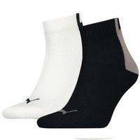 Puma 2 pakkaus Men Logo Block Quarter Socks