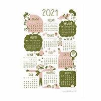 Kauniste Kalenterijuliste 2021, vaaleanpunainen