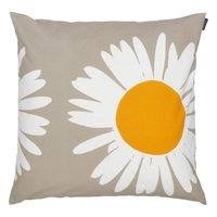Marimekko Auringonkukka tyynynpäällinen, 50 x 50 cm, beige - valk. - kelt.