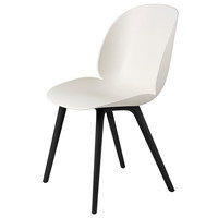 GUBI Beetle tuoli, muovi, musta - alabaster white