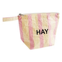 HAY Candy Stripe toilettilaukku, M, punainen - keltainen